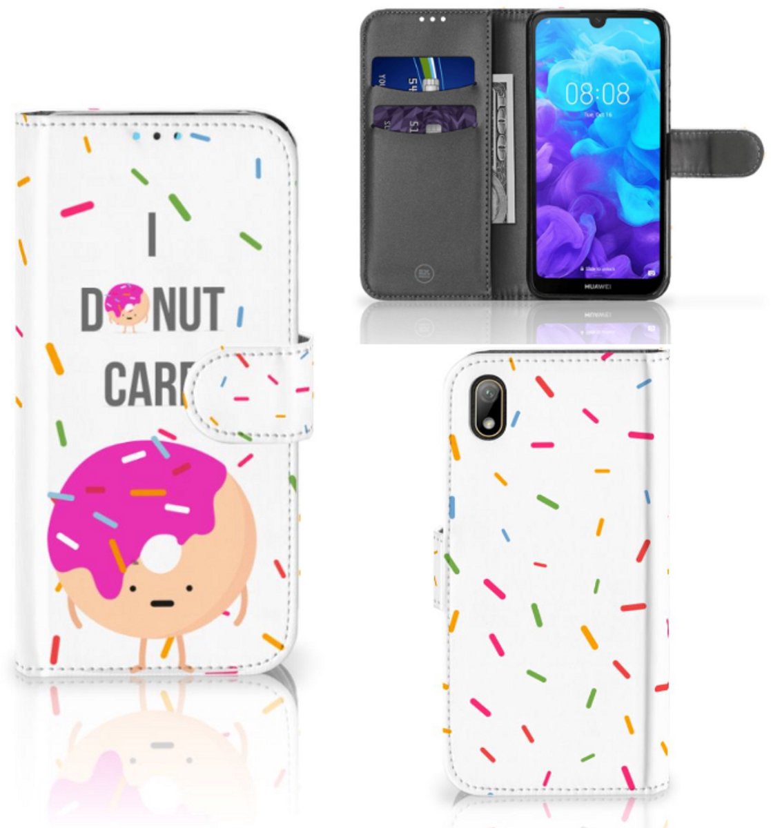 Huawei Y5 (2019) Book Cover Donut Roze