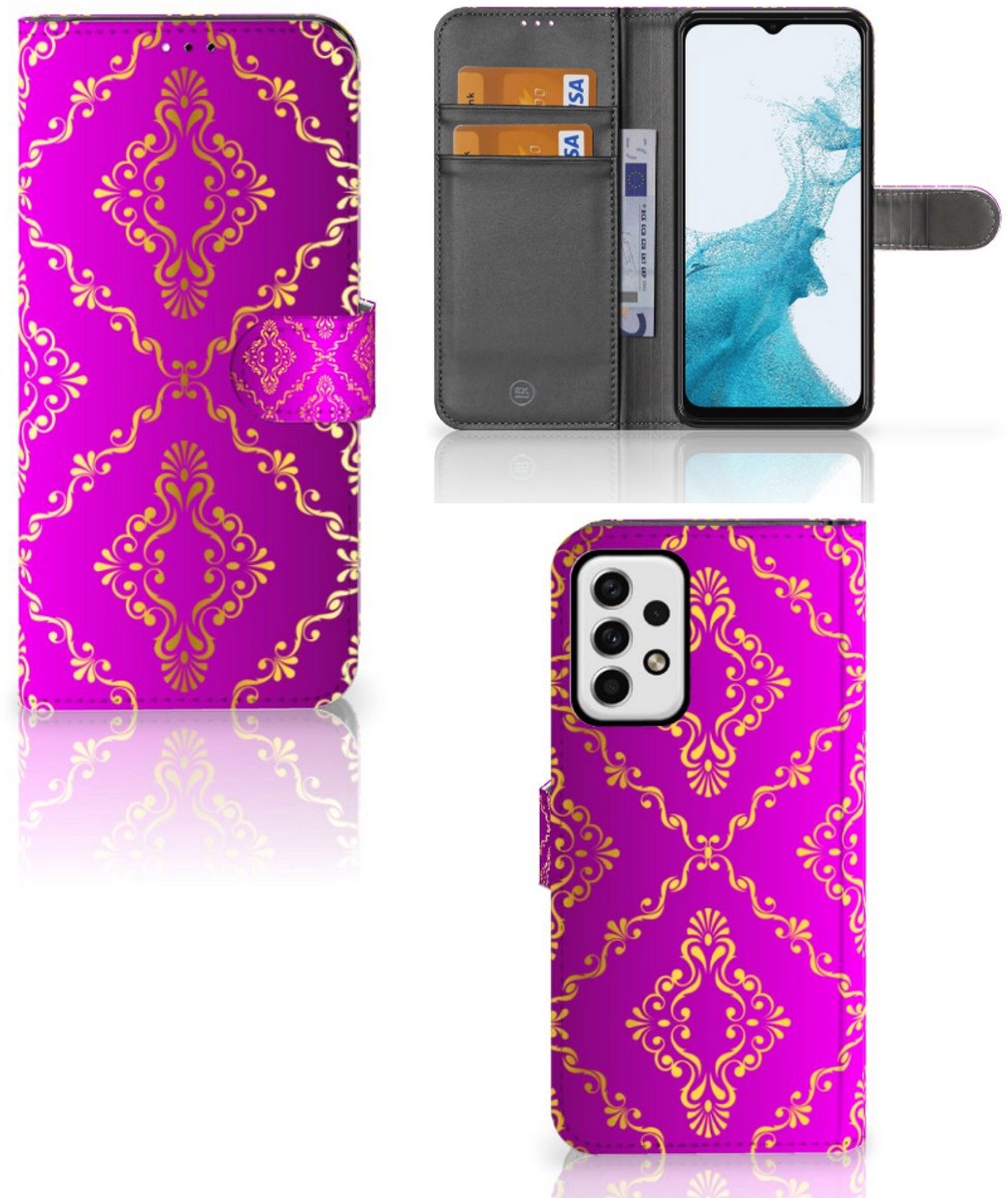 Wallet Case Samsung Galaxy A23 Barok Roze