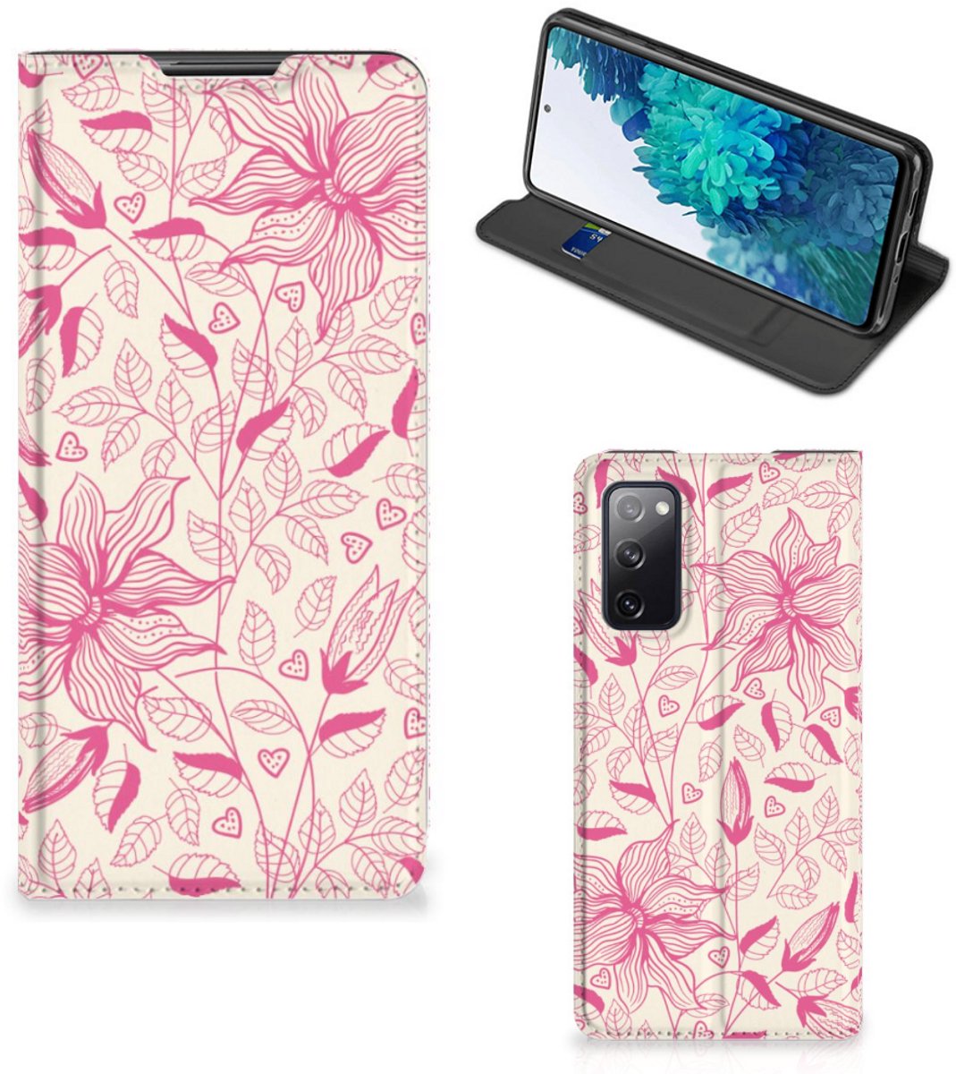 Samsung Galaxy S20 FE Smart Cover Pink Flowers