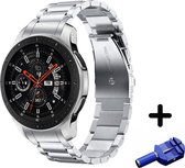 RVS horloge bandje – Wrist strap – Schakel Polsband - Geschikt voor Samsung Galaxy Watch 46 mm - Zilver