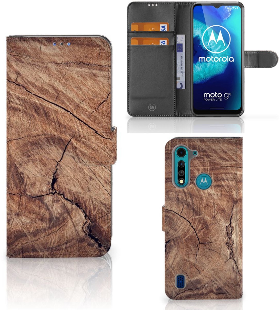 Boekhoesje voor Motorola G8 Power Lite Book Style Case Tree Trunk