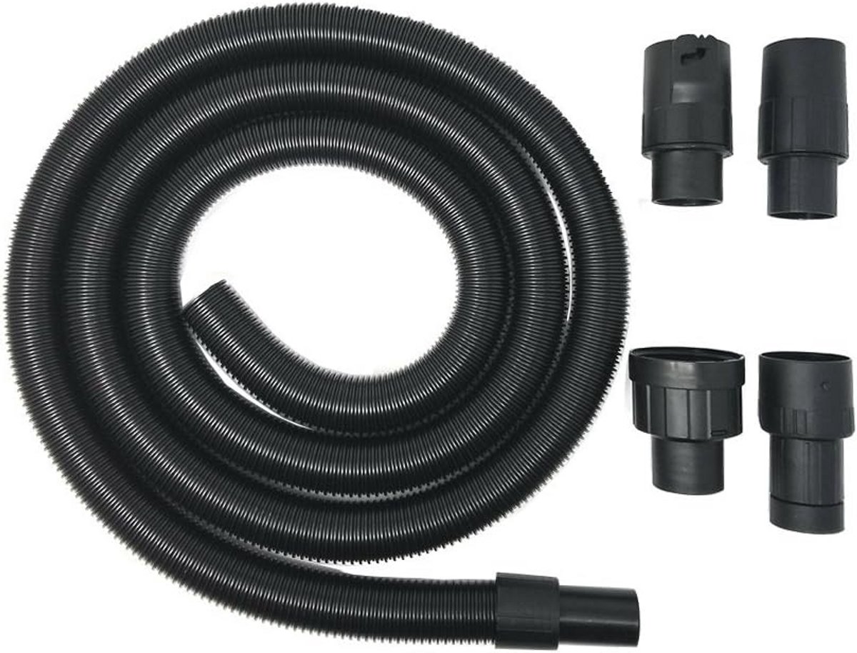 Verlengslang 3 Meter voor Nat-Droogzuiger met 4 Adapters - 36mm Slangsystemen