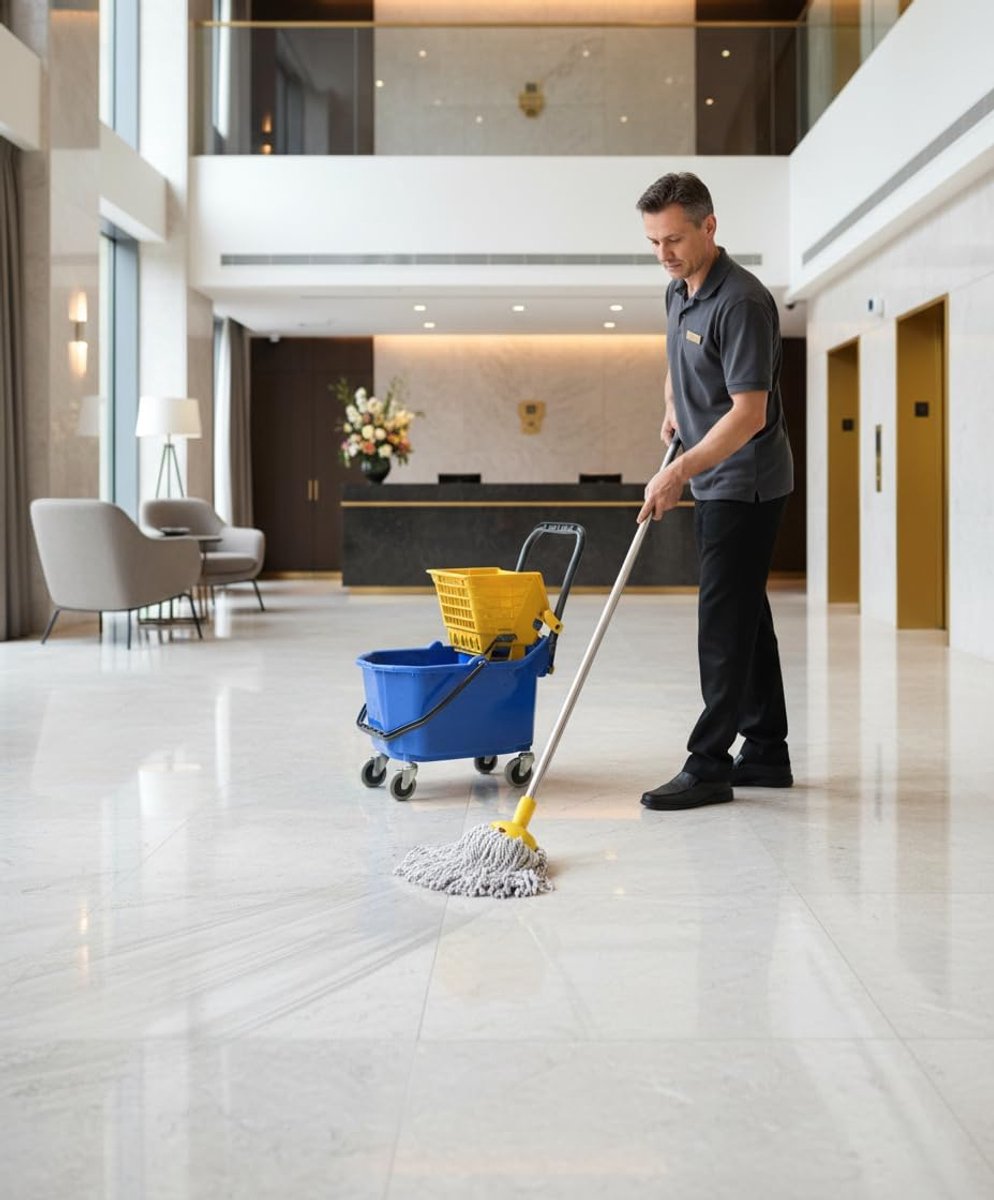 Professionele katoenen dweil navulverpakking – zeer absorberend en ontvettend – 24 cm