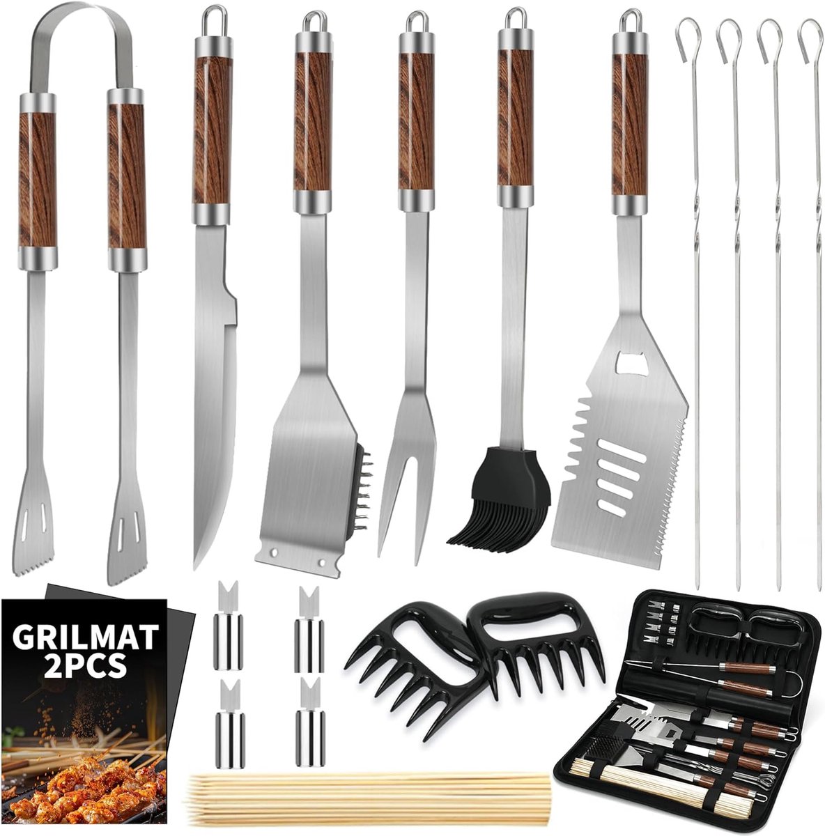 BBQ accesoires - BBQ gereedschap set - RVS barbecue gereedschap - Grillgerei