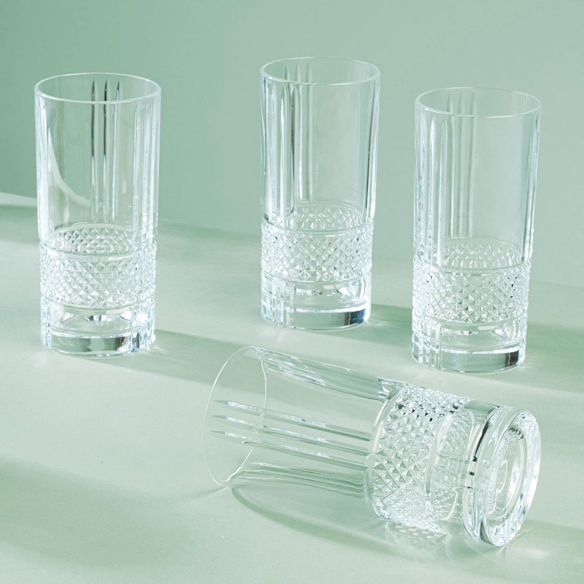 Set van 6 Cristalheldere Hi-Ball Cocktail Glazen 370 ml - Vaatwasserbestendig en Ideaal voor Kersverse Huiseigenaren