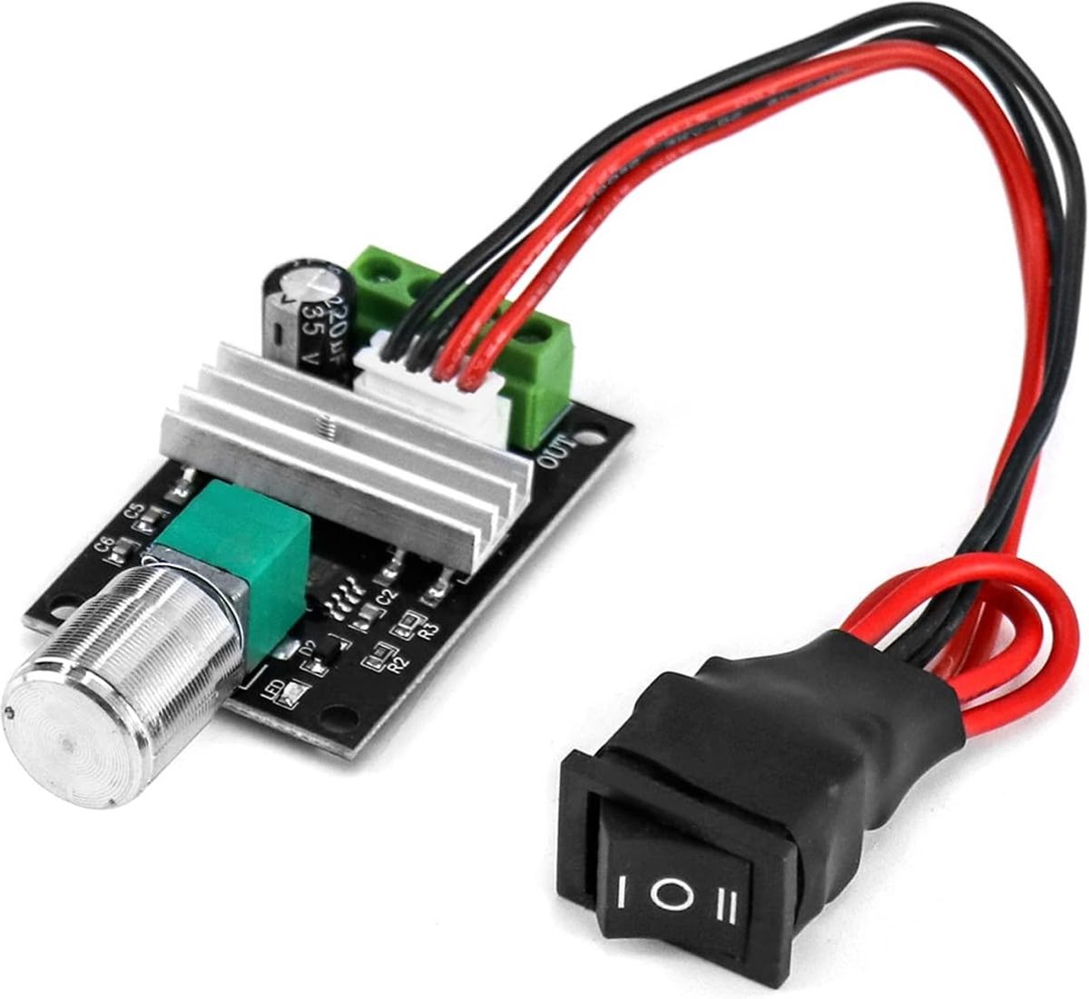 Verstelbare Omkeerbare DC Motor Snelheidsregelaar 6V 12V 24V 3A 80W PWM