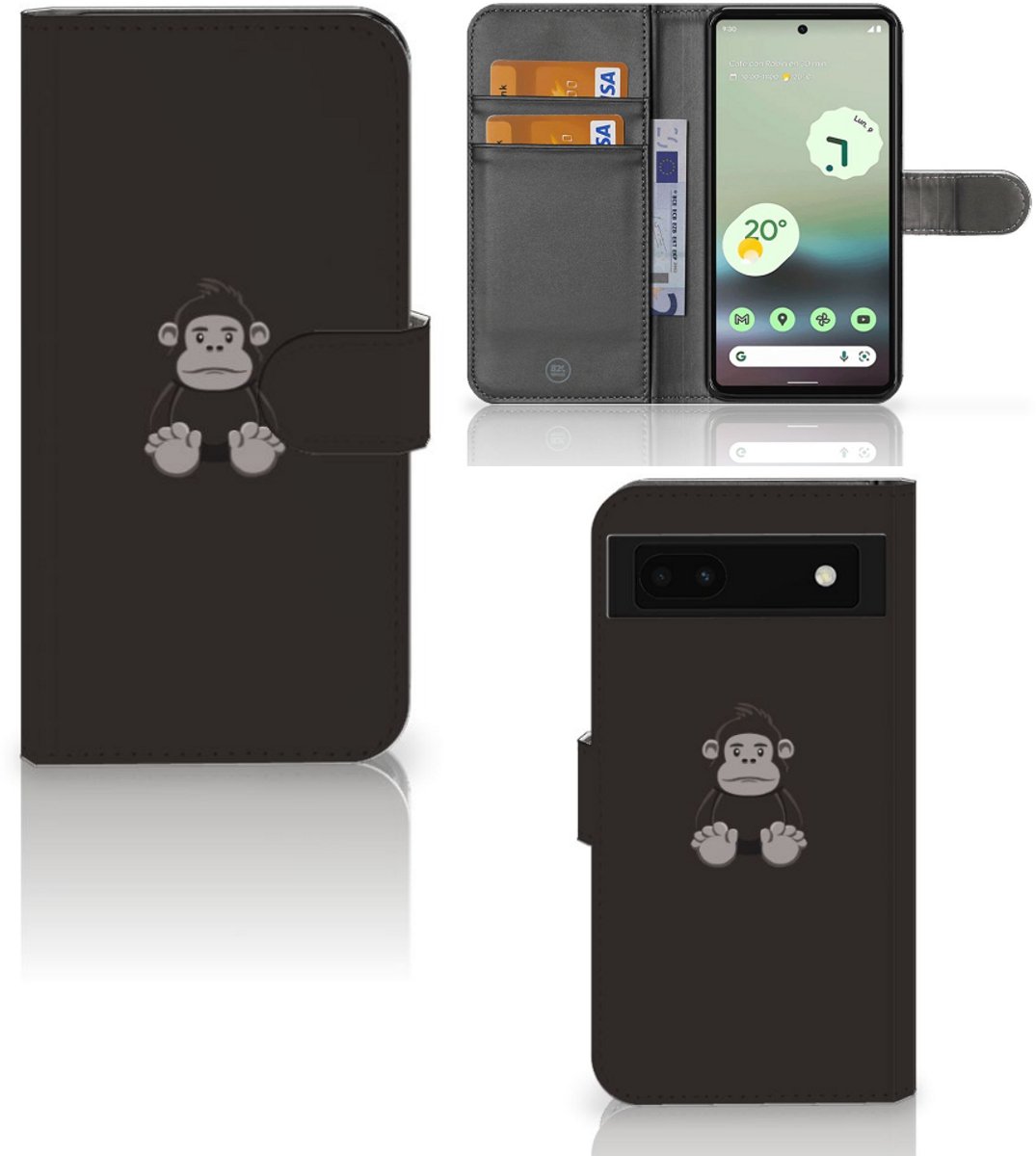Google Pixel 6A Leuk Hoesje Gorilla