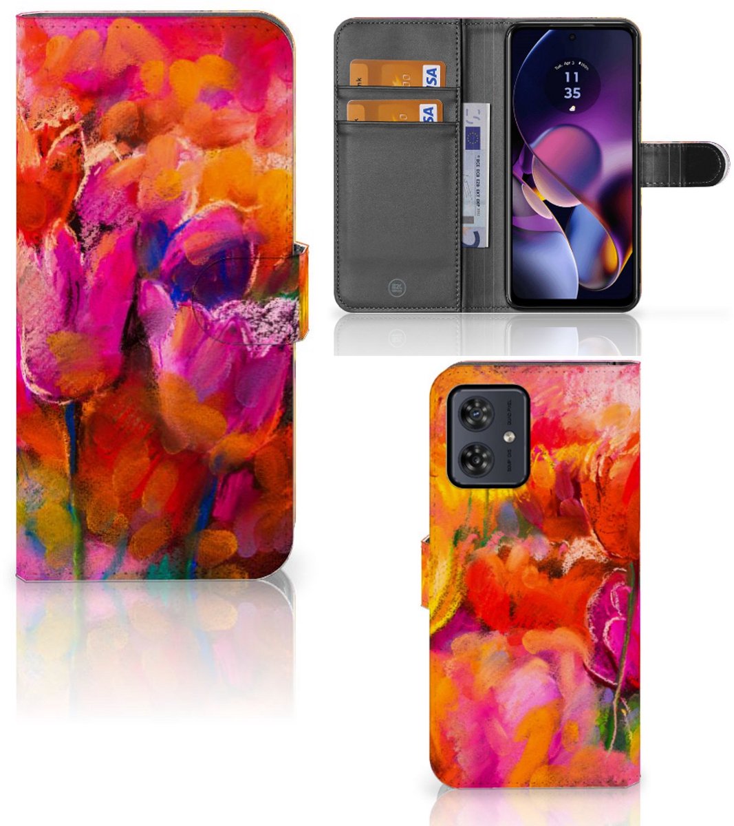 Hoesje Motorola Moto G54 Tulips
