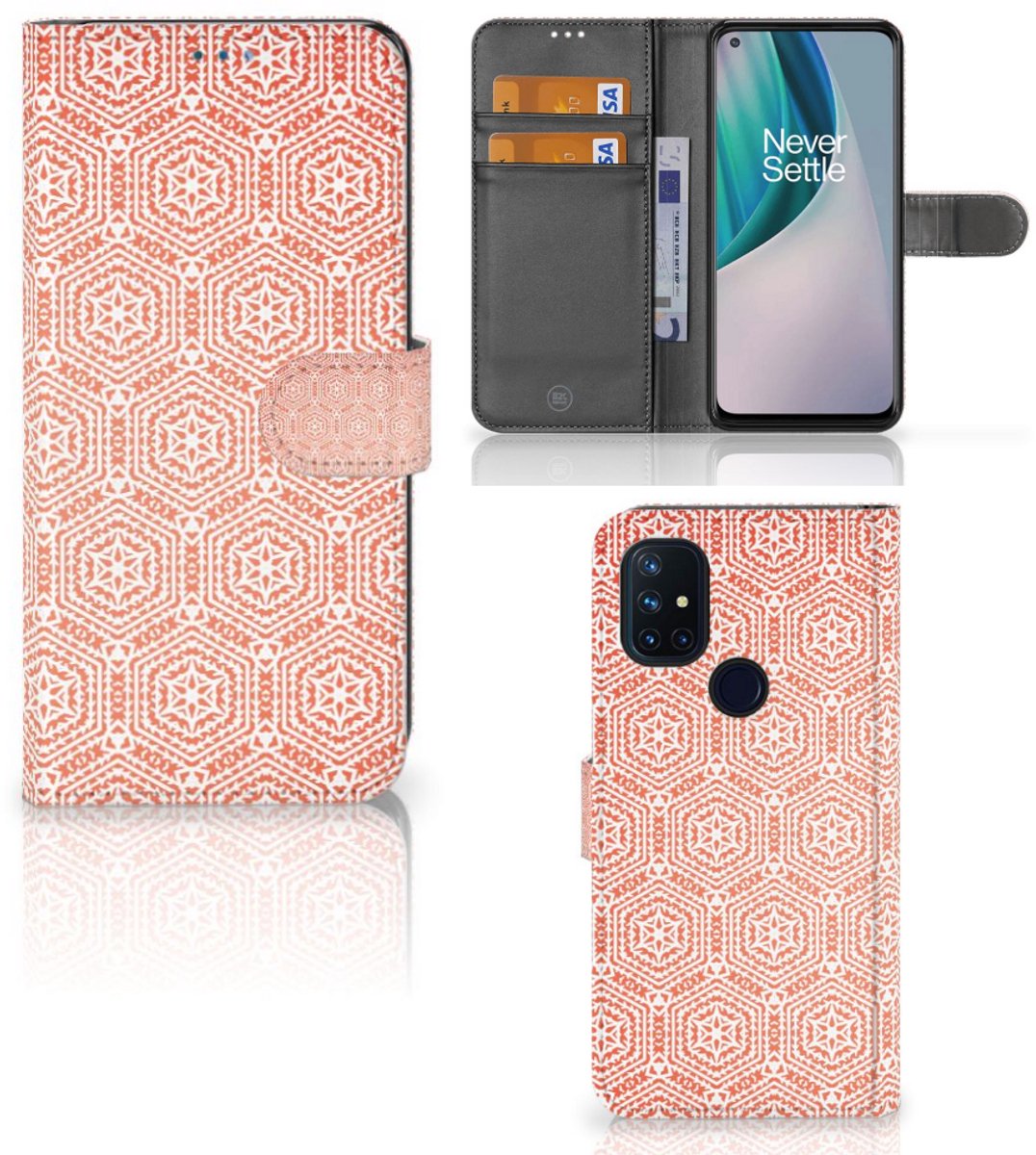 OnePlus Nord N10 Telefoon Hoesje Pattern Orange