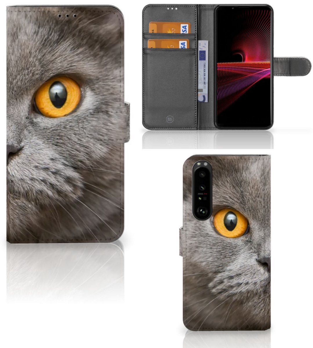 Telefoonhoesje met Pasjes Sony Xperia 1 III Britse Korthaar