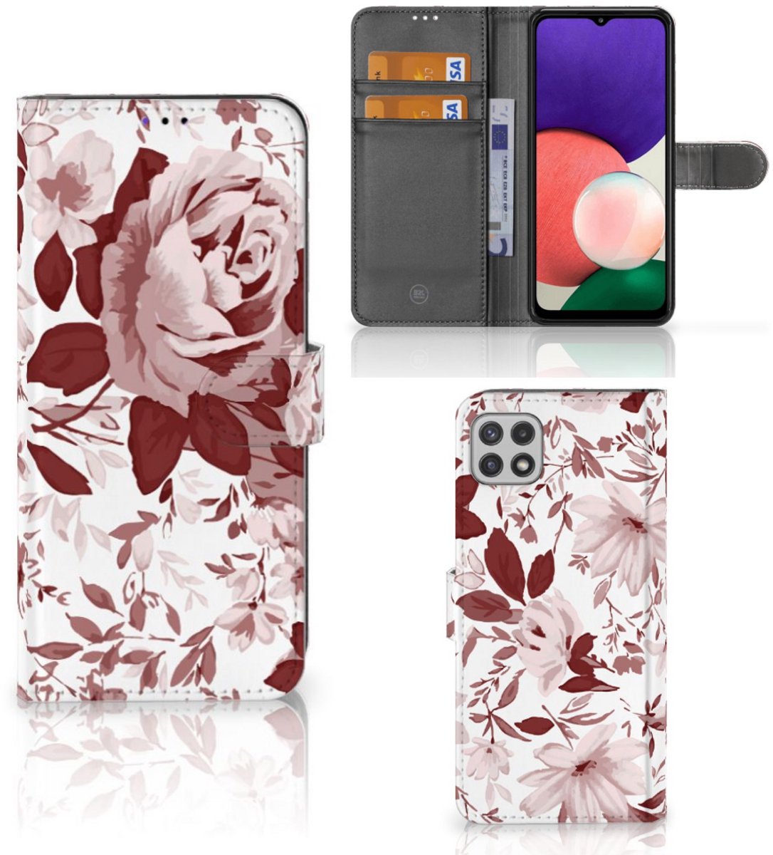 Hoesje Samsung Galaxy A22 5G Watercolor Flowers