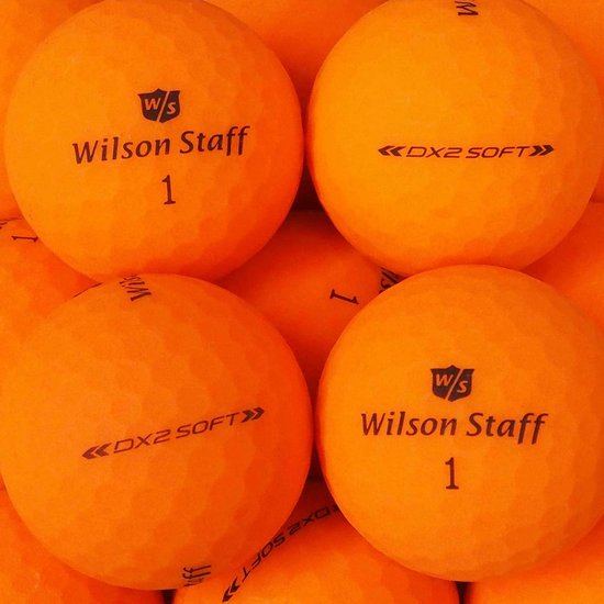 Premium selectie zachte golfballen - 24 stuks - oranje - matte afwerking - gebruikte golfballen - hoge kwaliteit van Merkloos — afbeelding 2
