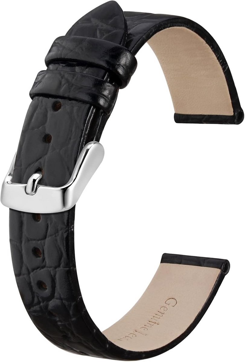 Dunne leren horlogebanden voor dames met krokodillenpatroon - Vervangende banden 8mm tot 20mm
