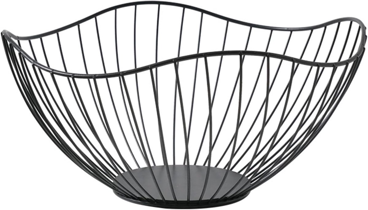 Fruitmand Draad 25,5 cm - Metalen Fruit Kom voor Keuken Opslag en Decoratie