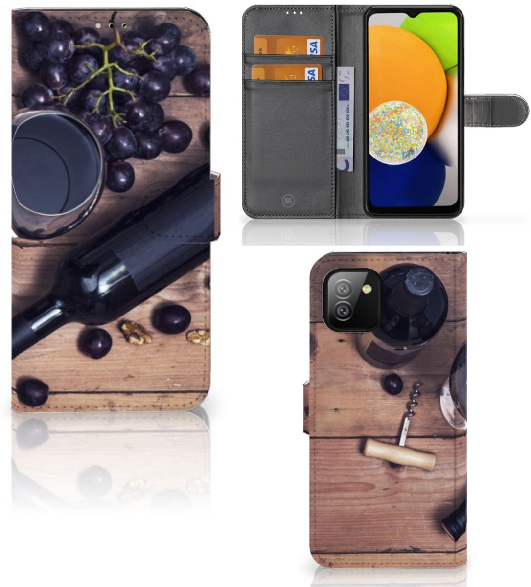 Book Case voor Samsung Galaxy A03 Book Cover Wijn