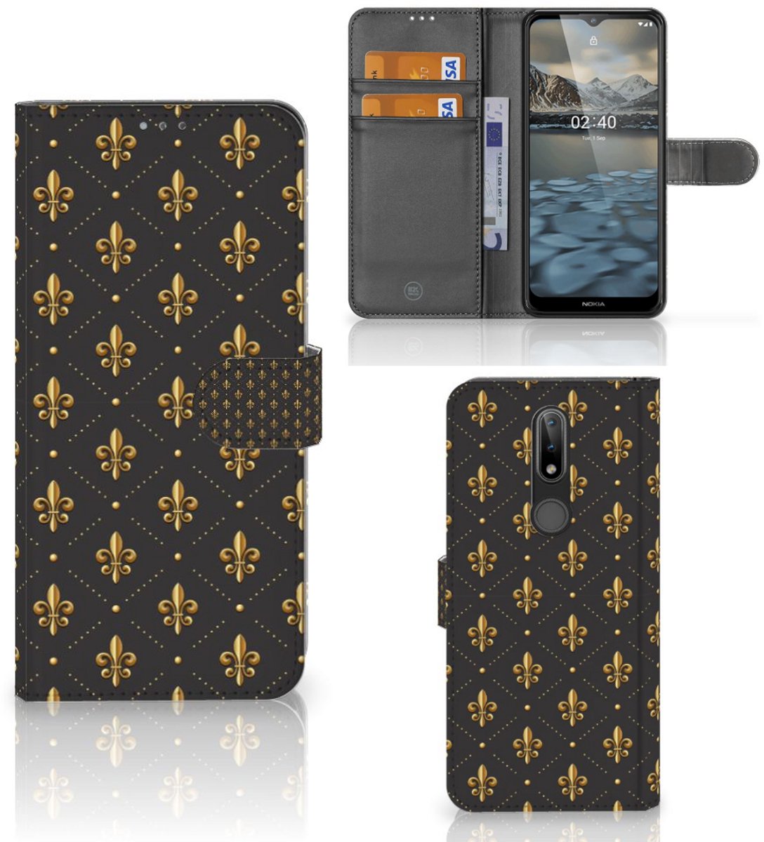 Nokia 2.4 Telefoon Hoesje Franse Lelie
