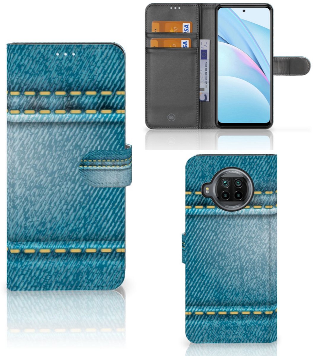 Xiaomi Mi 10T Lite Wallet Case met Pasjes Jeans