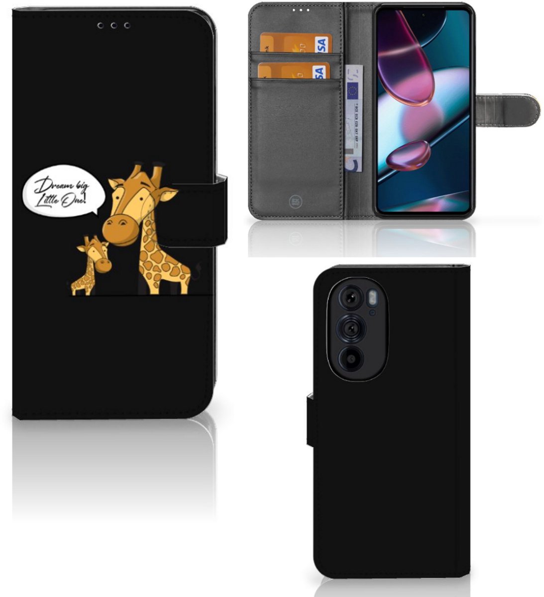Motorola Edge 30 Pro Leuk Hoesje Giraffe