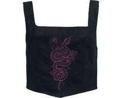 Killstar Withered Garden - Snakeheart Corset Dames Korset - zwart/paars - XXL