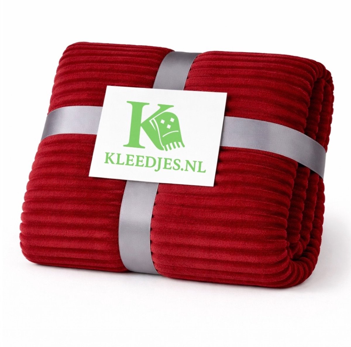 Strepen fleece deken 150x200 cm – Comfortabel & zacht – Voor bank en bed – Rood