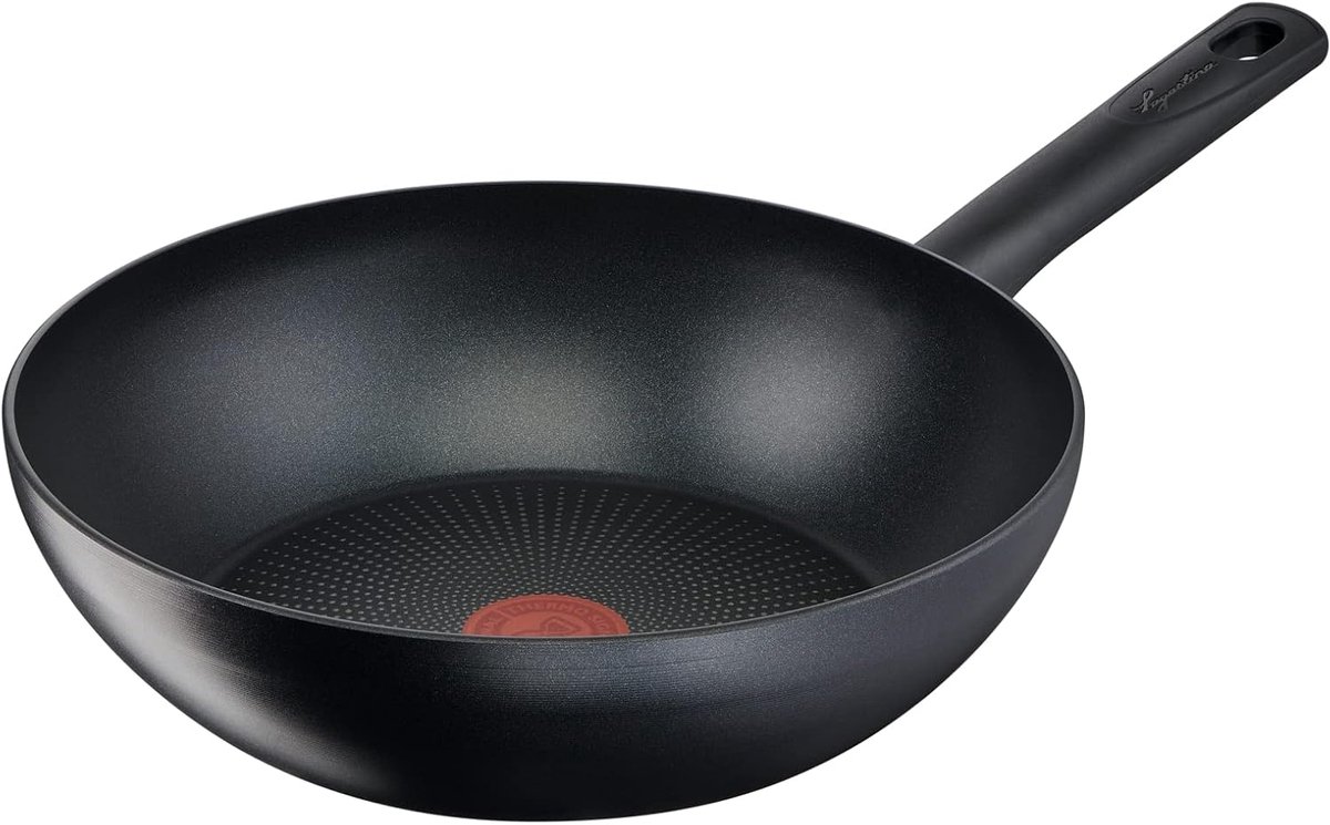 Wok Pan - Roerbakpan Inductie - Gezond Koken - Gemaakt van Gerecycled Aluminium - 28 cm - Groen