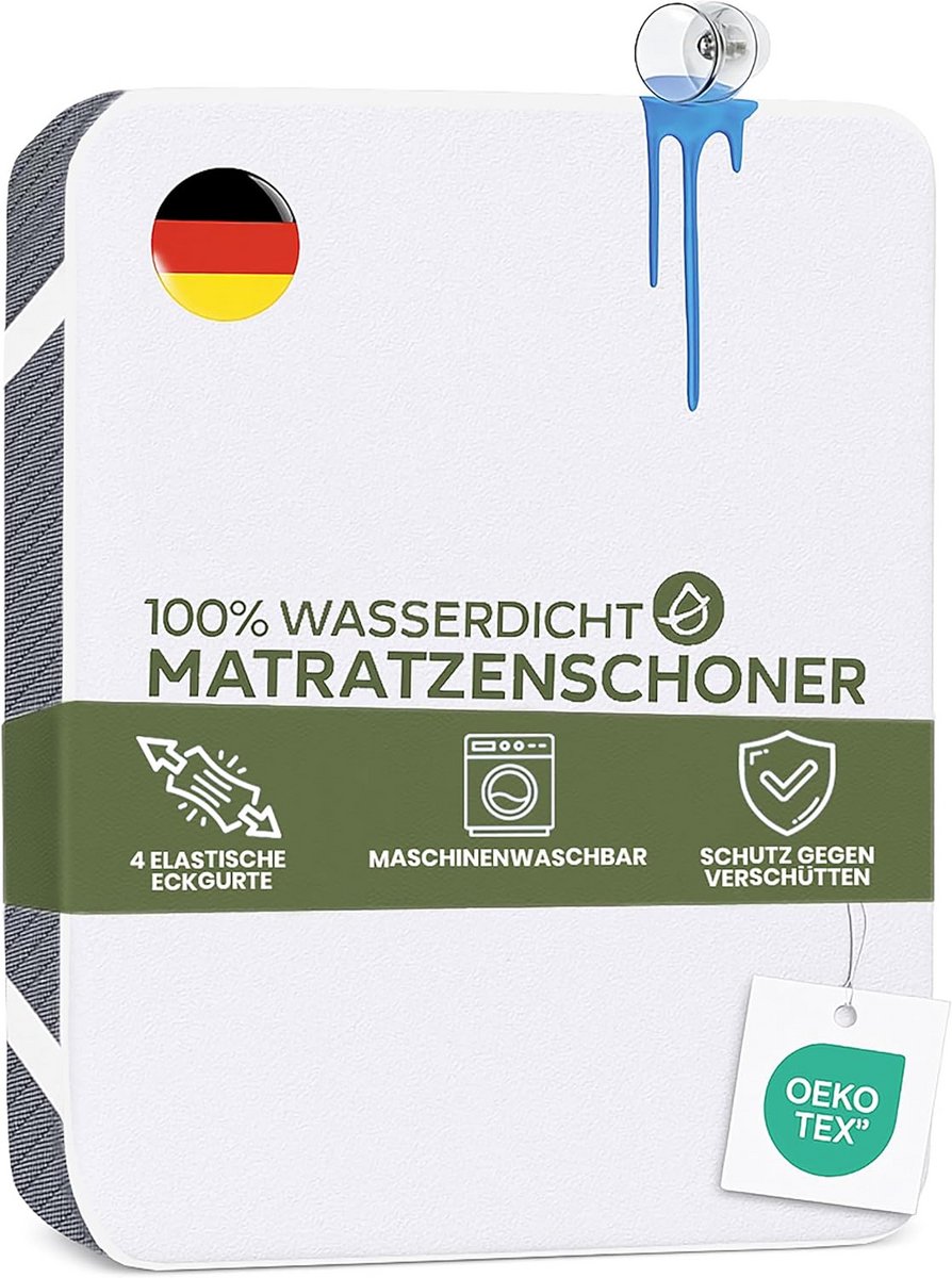Waterdichte Matrasbeschermer 90 x 200 cm - Ademend, Zacht en Vlekbestendig