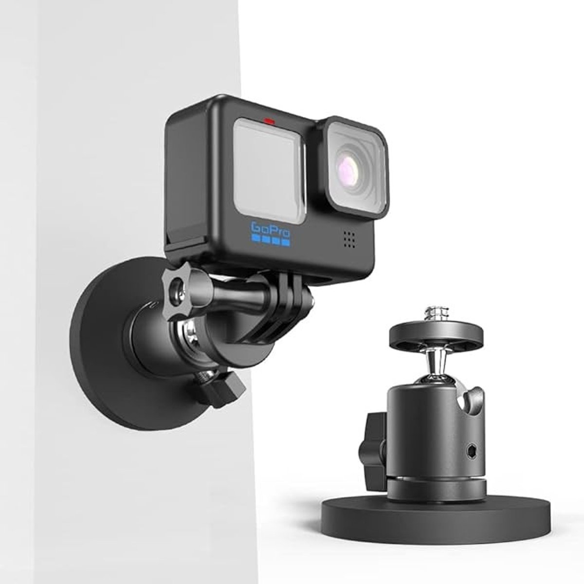 Magnetische actiecamera houder met 360° draaibaar statief, universele compatibiliteit