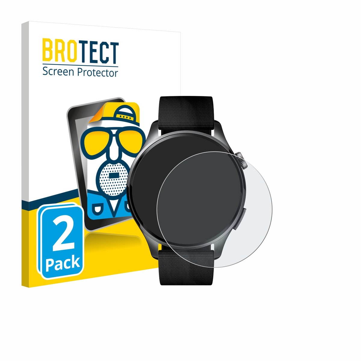 BROTECT - Screenprotector voor Xiaomi Watch 5 (47 mm) - Folie Beschermfolie matte 2 Stuks