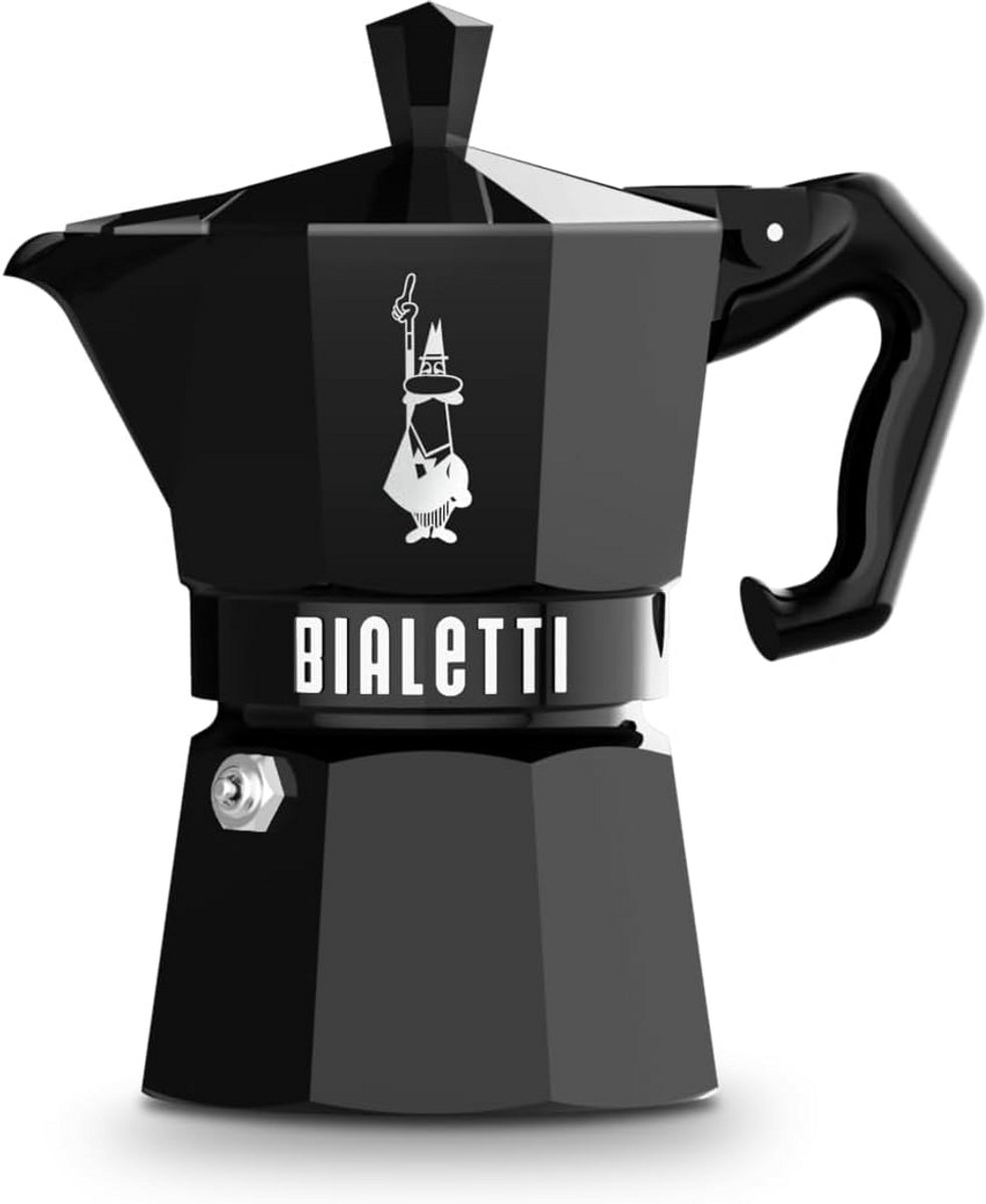 Moka Pot Zwart voor Perfecte Espresso en Koffiespecialiteiten