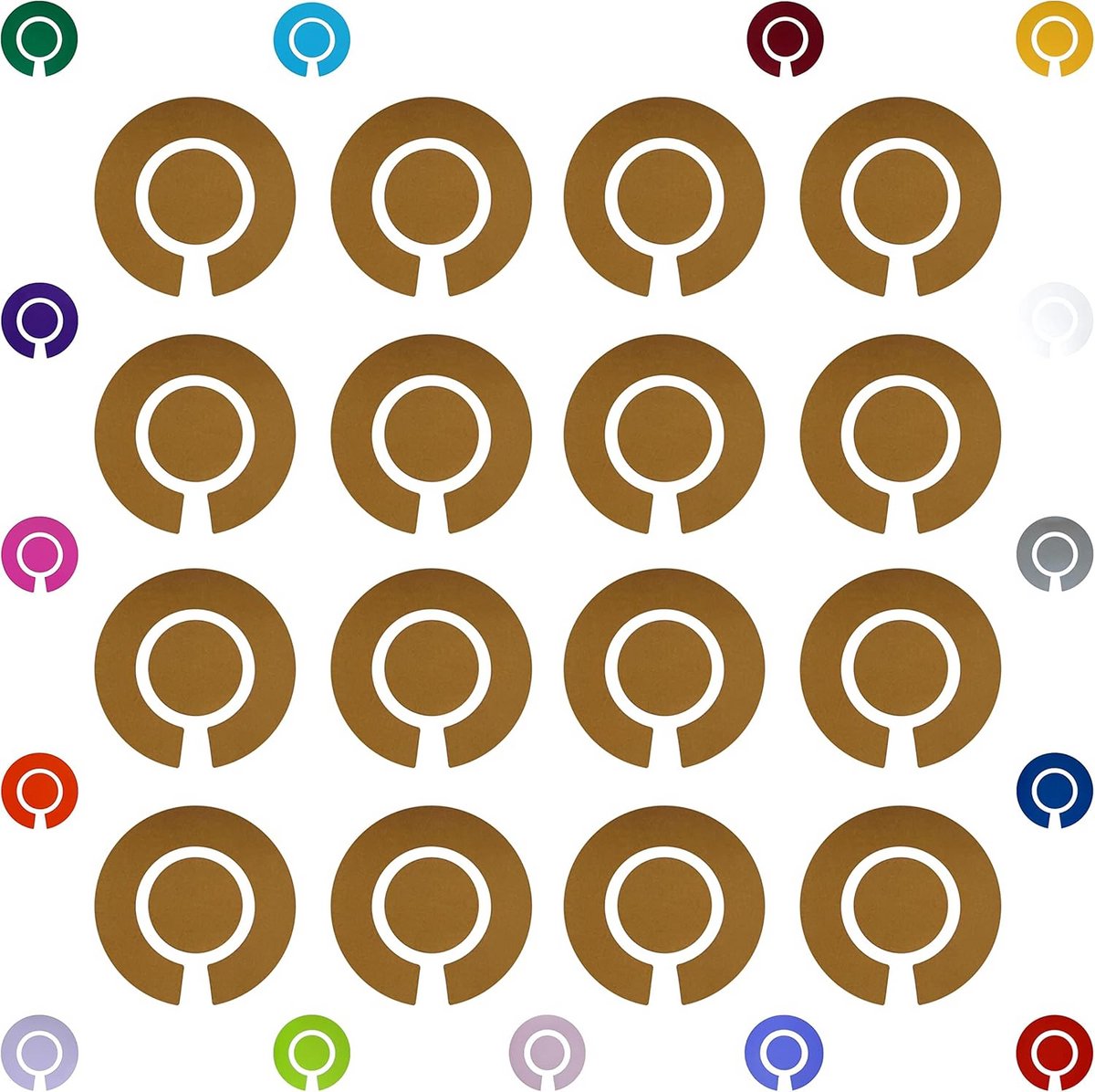 Lawn Bowls Identificatie Stickers - 4 Sets van Zelfklevende Effen Markers