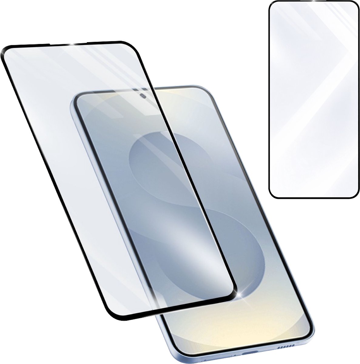 Cellularline Screenprotector 9H Gehard Glas - Geschikt voor Samsung Galaxy S25 Fe - Edge-to-Edge - Transparant
