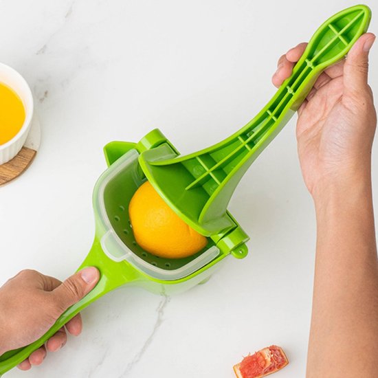1 stuk - Handmatige Citroenpers - Hoog sapgehalte & zonder pitjes - Voor keuken, bakken & cocktails - Extra dik & voedselveilig plastic - Duurzaam - Groen — afbeelding 3