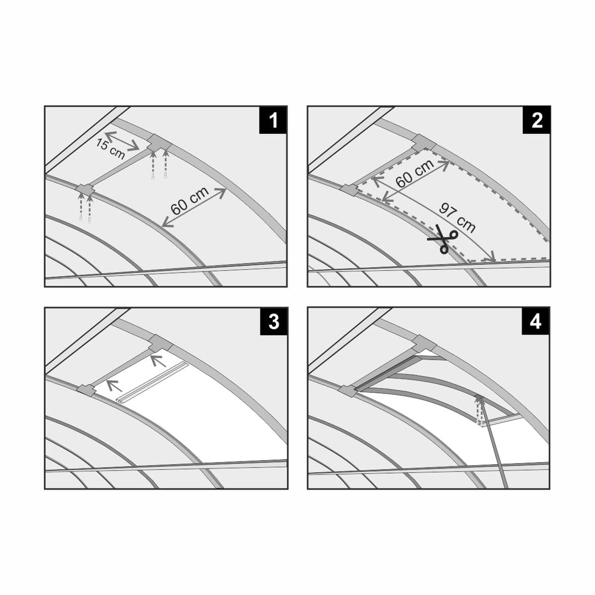 Klasika Easy Dakraam voor Serres - Polycarbonaat