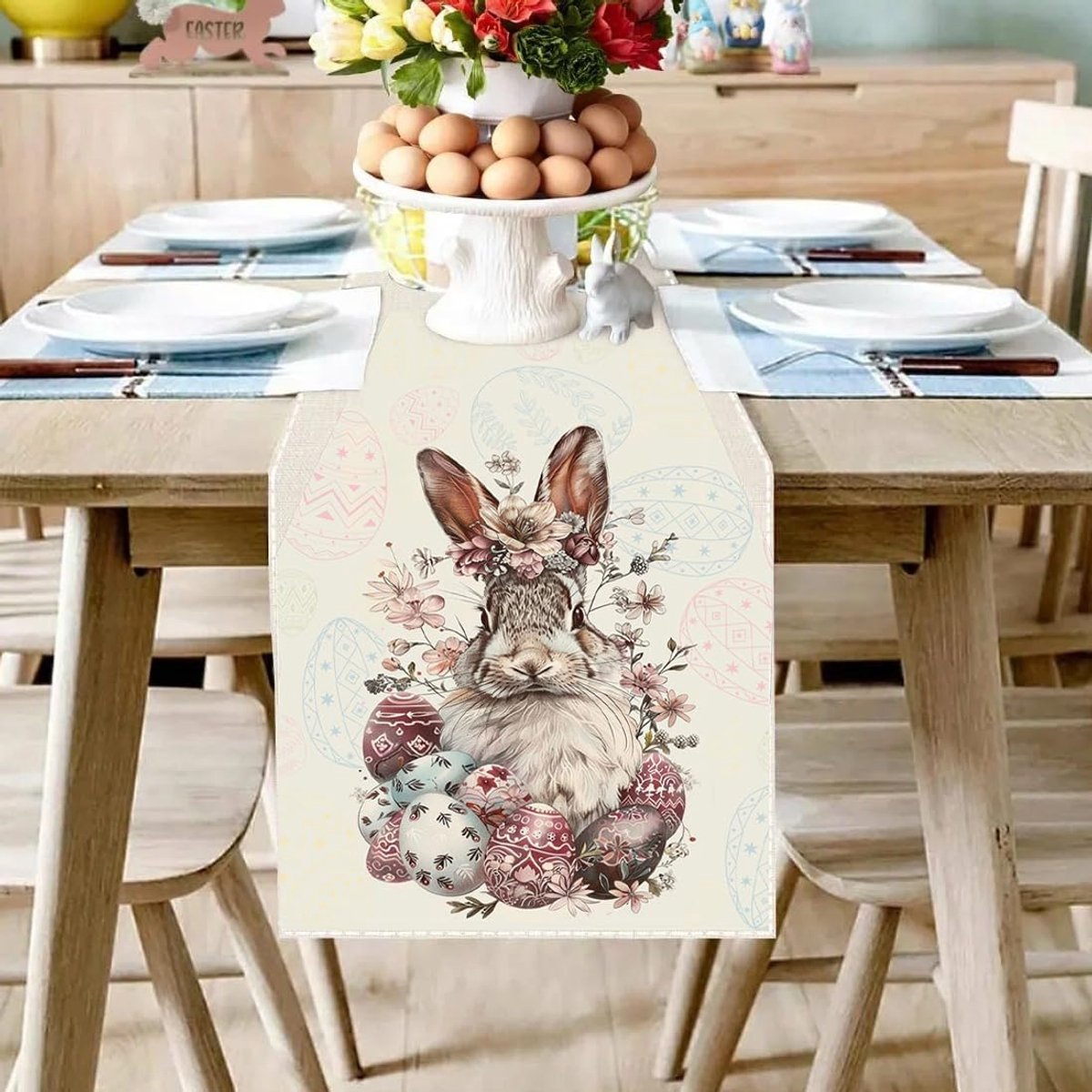 Easter Table Runner - Kleurrijke Tafelloper voor Feestelijke Decoratie