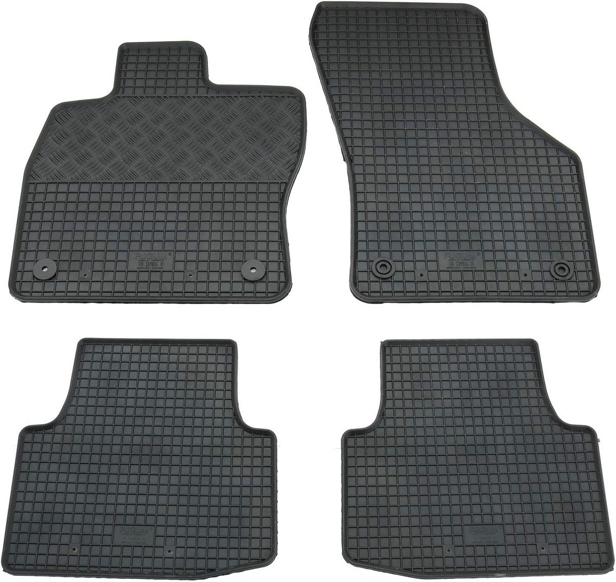 Rubbervloermatten - Set van 4