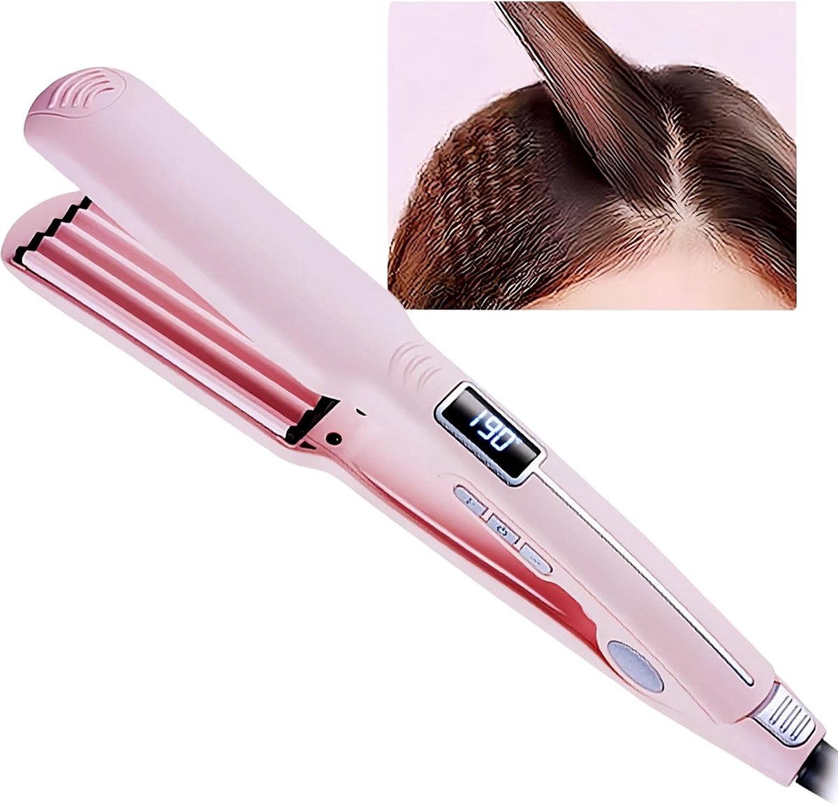 SnapGlow 2-in-1 Krultang en Stijltang met LCD Temperatuurinstelling - SnapGlow - €32,35