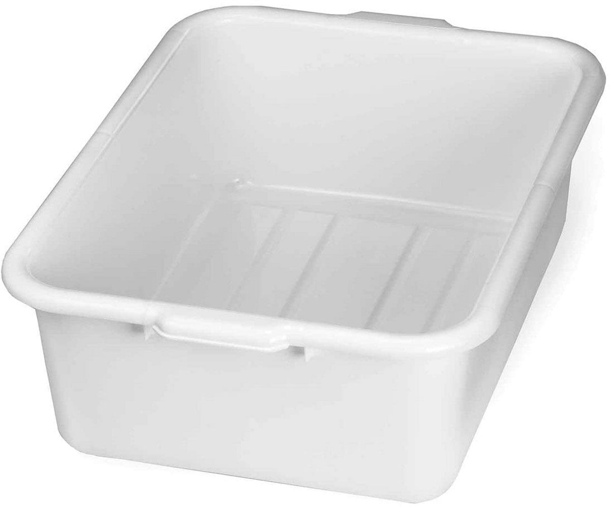 Witte 7 inch polyethyleen busdoos met versterkte handgrepen