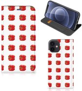 Book Case iPhone 12 Mini Phone Case Paprika Red
