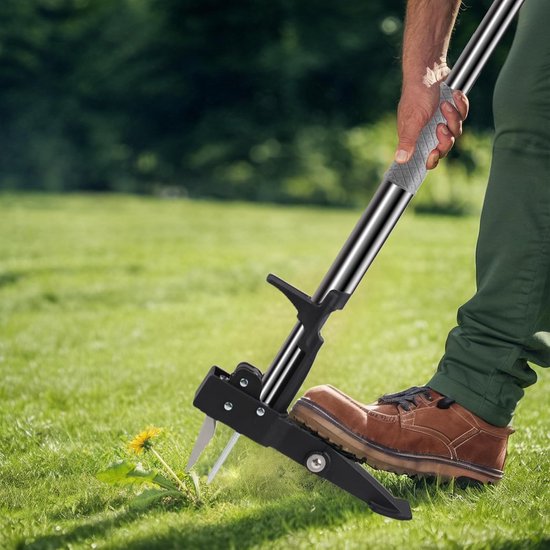 Onkruidtrekker met lange steel en stalen 4-klauw ontwerp voor gazononderhoud — afbeelding 4