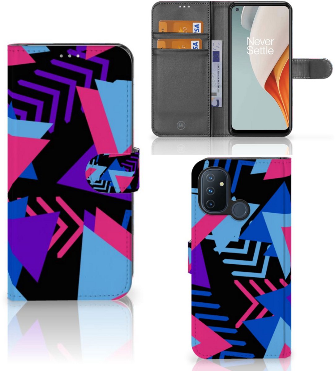 OnePlus Nord N100 Book Case Funky Triangle