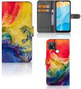 Étui pour téléphone portable OPPO A15 Étui portefeuille aquarelle foncé