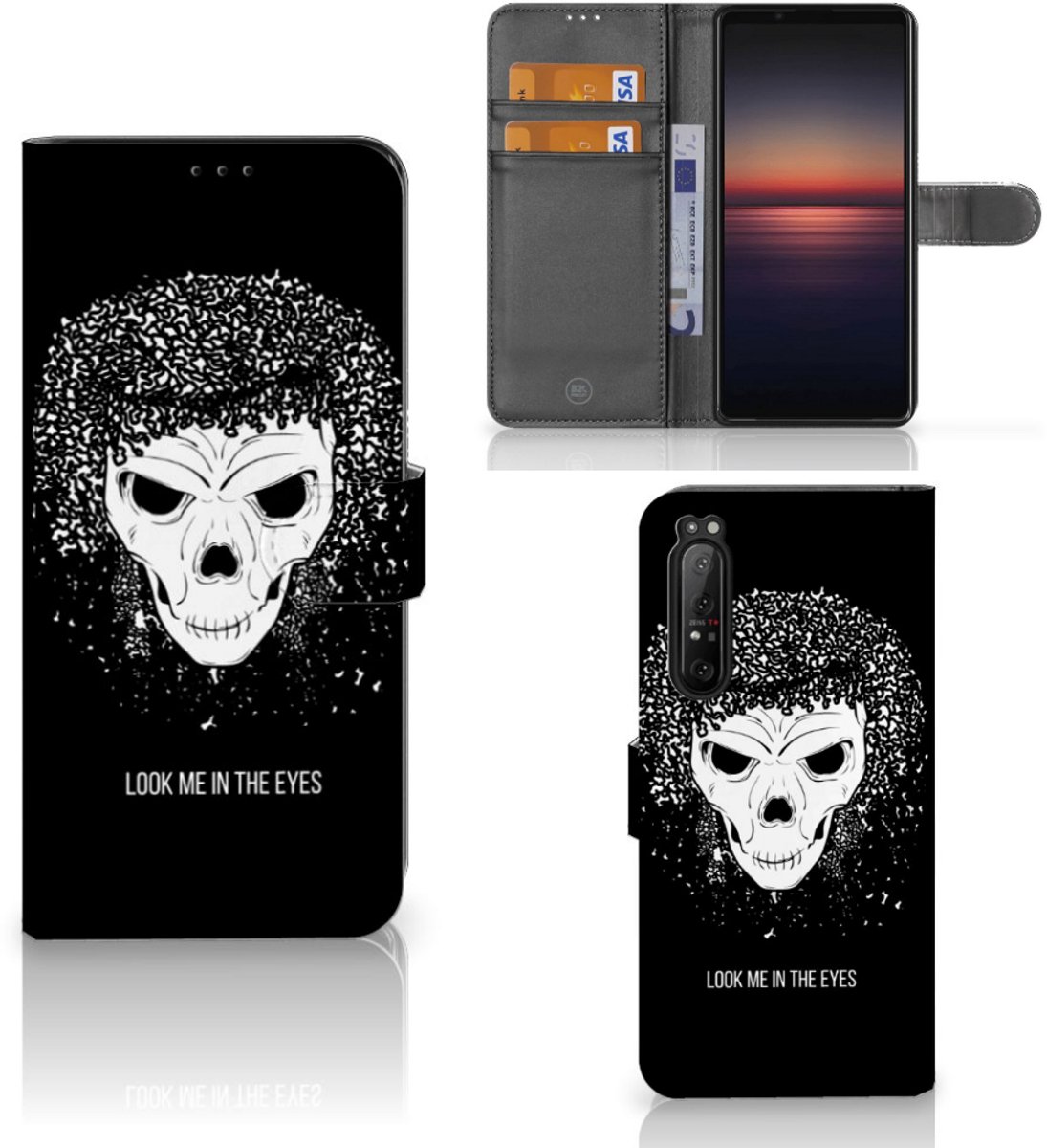 Telefoonhoesje met Naam Sony Xperia 1 II Skull Hair