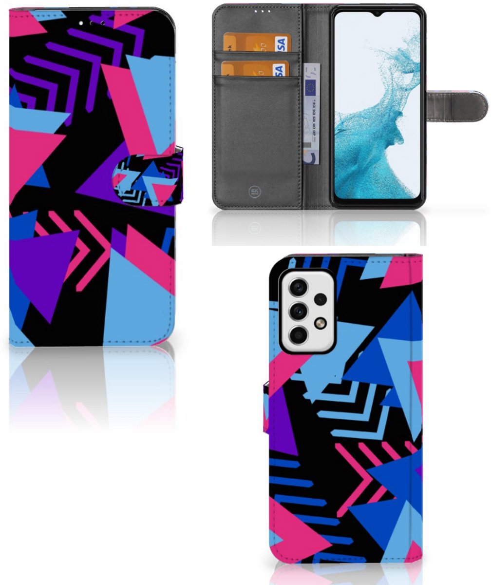 Boekhoesje voor Samsung Galaxy A23 Book Case Funky Triangle