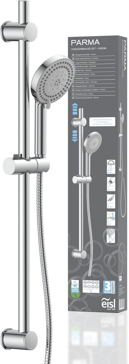 EISL PARMA Doucherail Set - Chroom