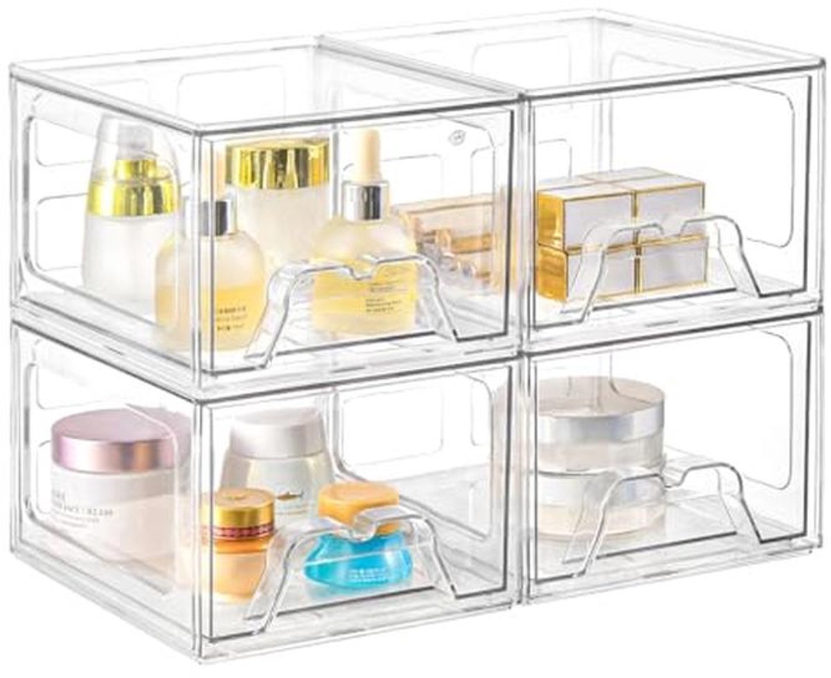 Cosmetische Organizers Set van 4 Stuks voor Efficiënte Opslag
