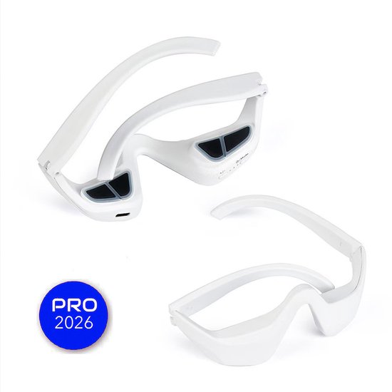 Wallen Bril - Bril Wallen - Oogmassageapparaat - Verminderd wallen - Oogverzorging - Lifting masker - EMS - Rood licht - Donkere kringen - Huidverbetering - Bril - Oogzak verwijderen - Licht therapie - Oogspa