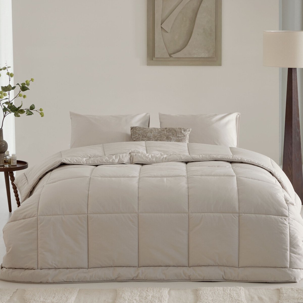 Walra | Dekbed zonder overtrek Natural Haze - 140x200cm - 100% percale katoen - Wasbaar dekbed - 4 seizoenen - Bedrukt dekbed - Hoesloos Dekbed