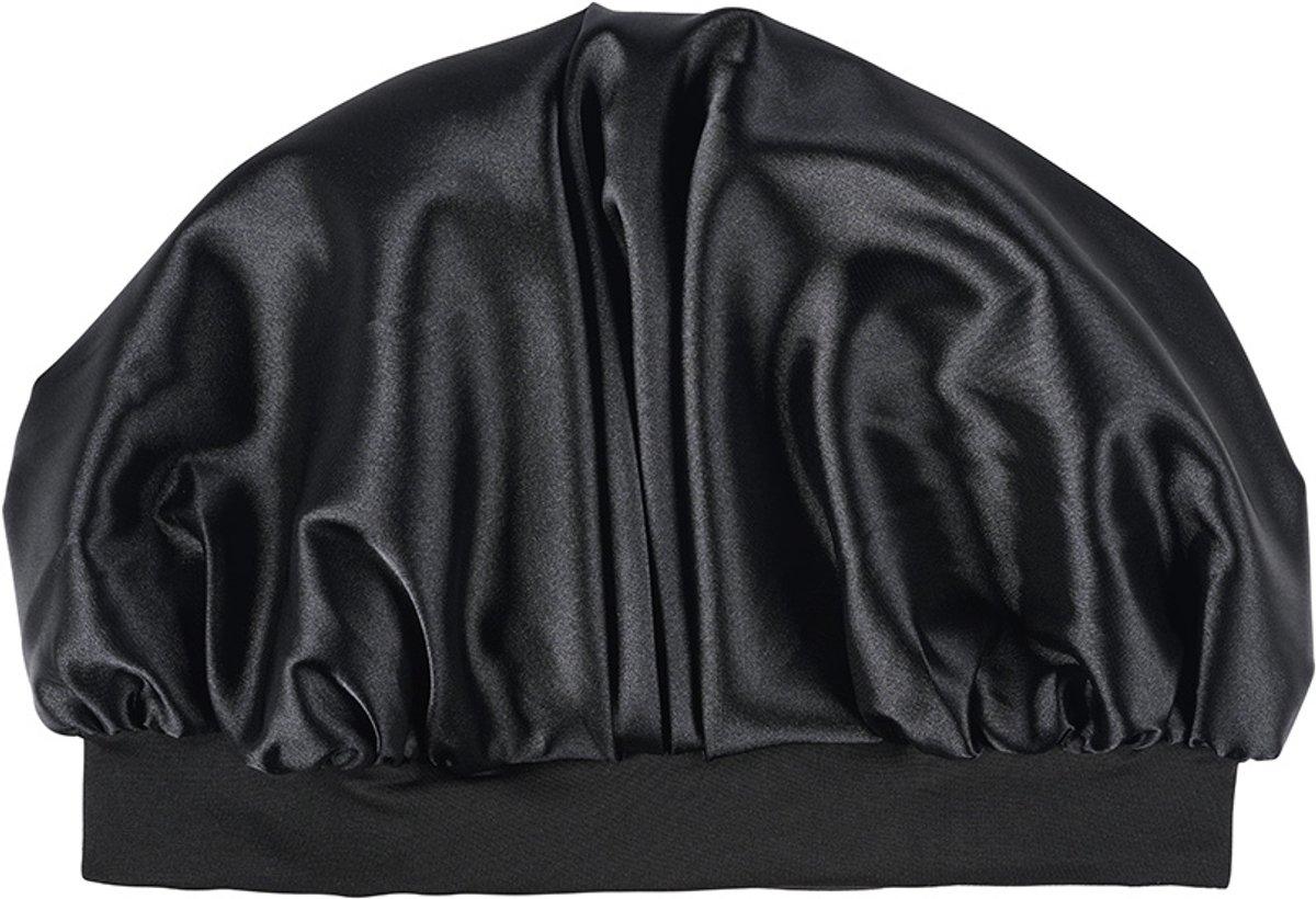 Beauty Pillow® Satin Bonnet - Black (verstelbaar)