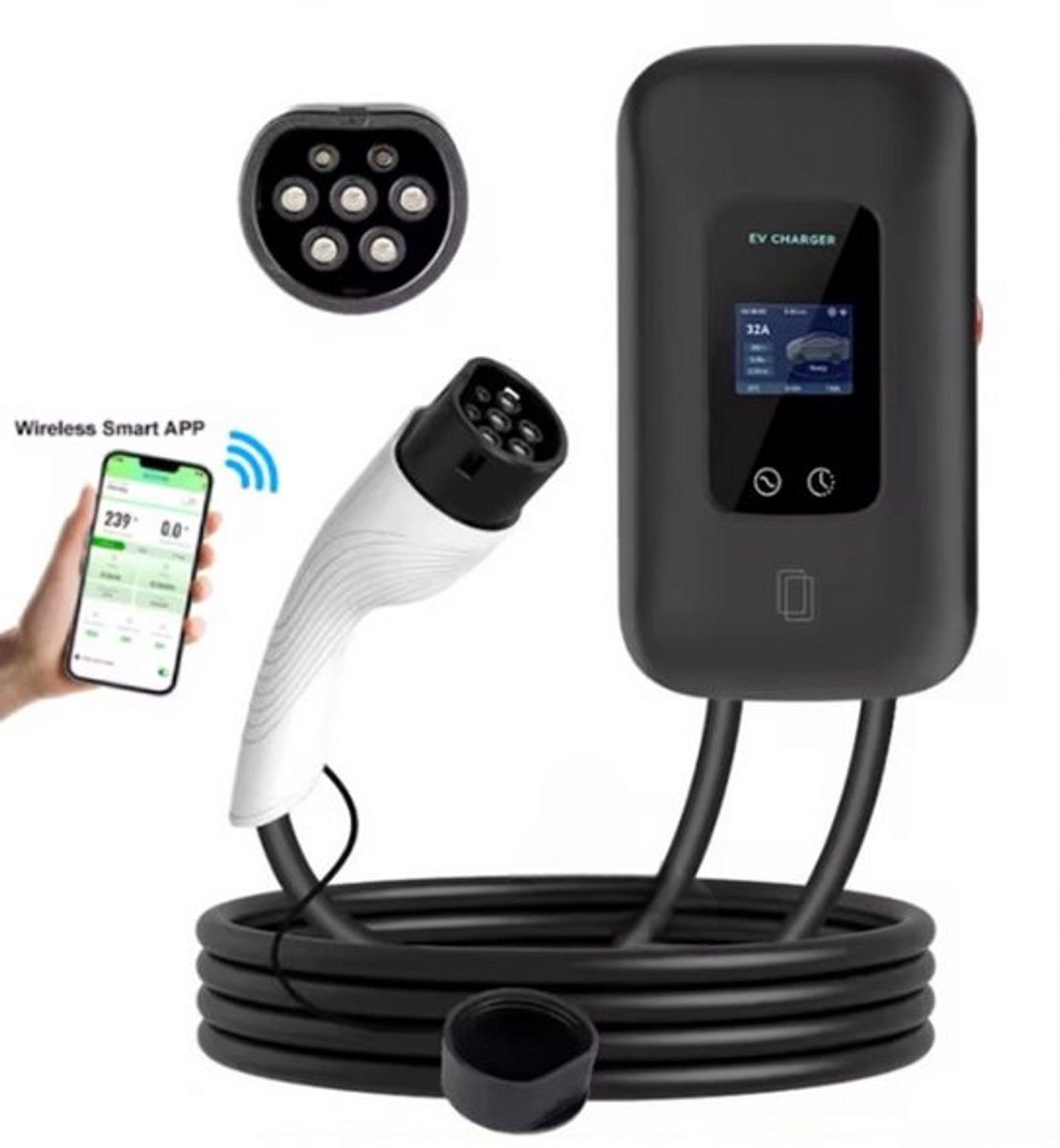Slimme Wallbox 11 kW met App en RFID-pasjes