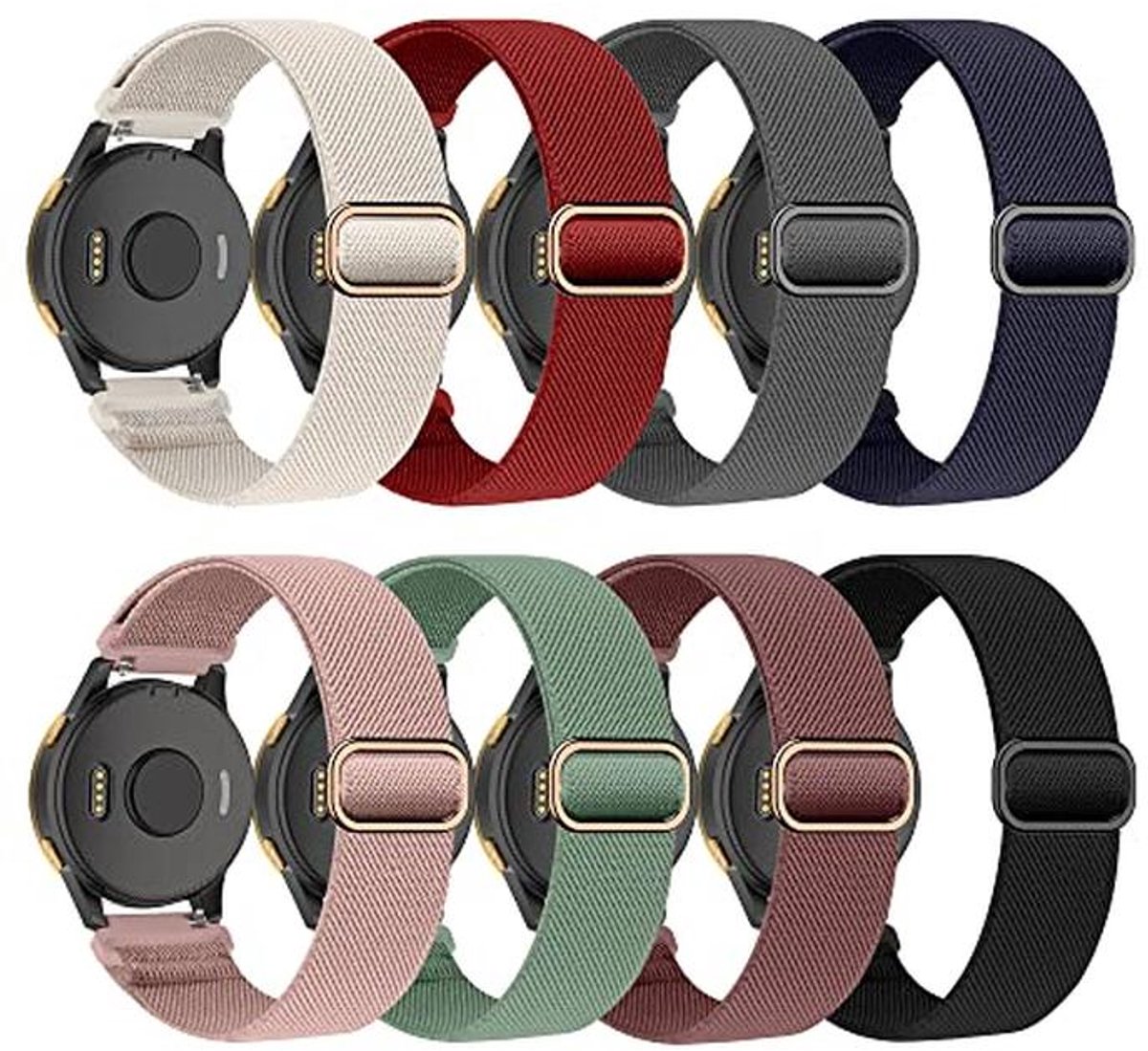 Nylon Horlogebandje voor Smartwatch - 20mm, 8 Kleuren, Snelkoppeling